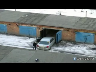how to drive a car into a garage