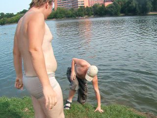 alpha males end their friendship and go swimming