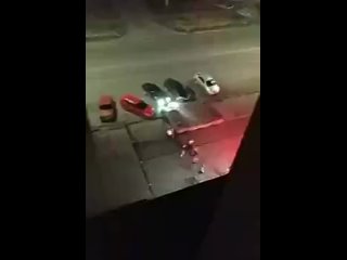 fight near a night shop in sterlitamak