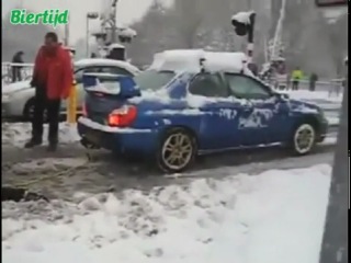 subaru impreza wrx sti pulling truck