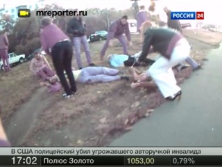 major accident in moscow in lexus were students