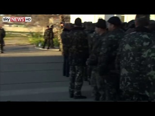 russian troops storm the ukrainian base in belbek